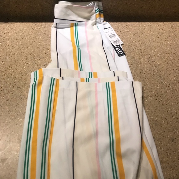 Striped high waisted pants - Picture 1 of 5